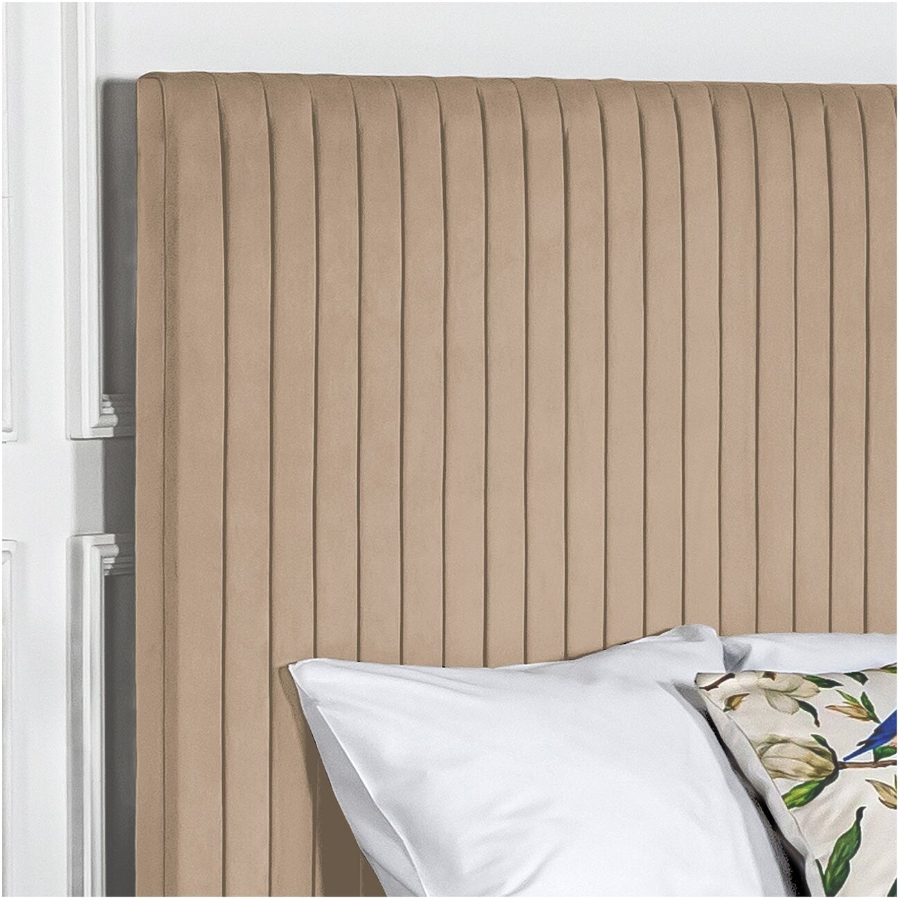 Кровать евро с подъемным механизмом и ящиком для белья 200х200 латте Amore - изображение 3