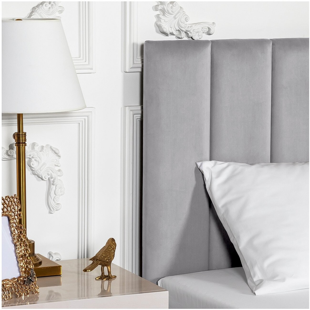 Кровать евро с подъемным механизмом и ящиком для белья 200х200 жемчужно-серая Вега - изображение 3