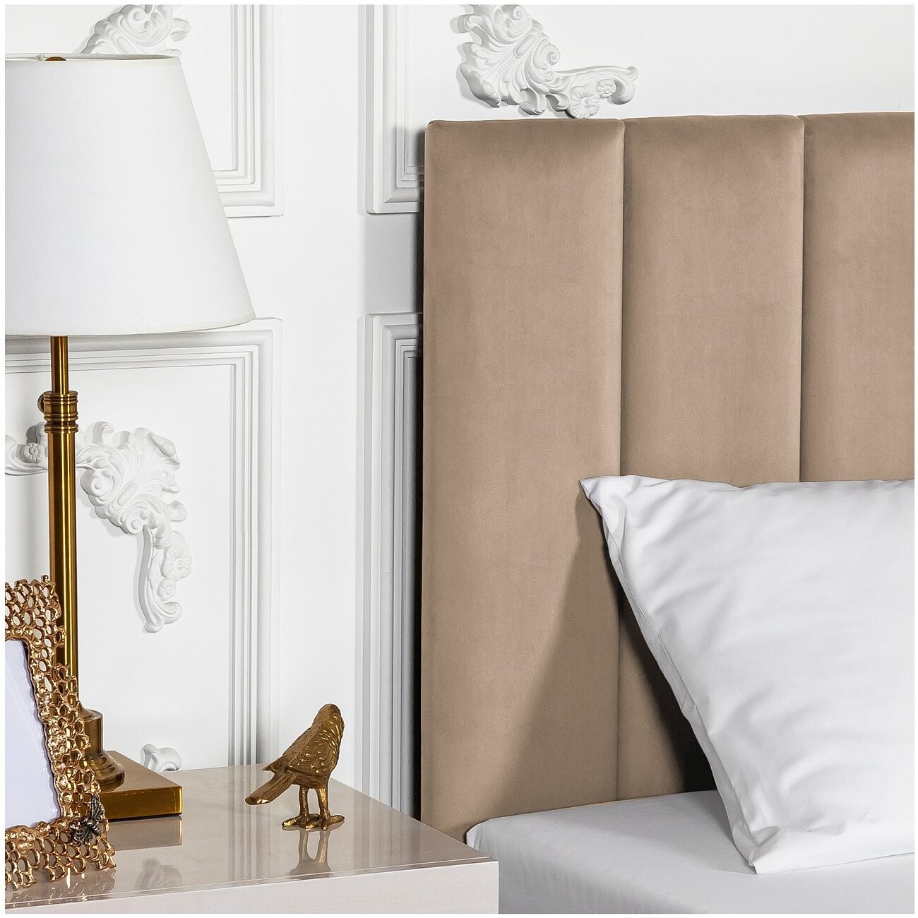 Кровать полутораспальная с подъемным механизмом и ящиком для белья 140х200 латте Вега - изображение 3