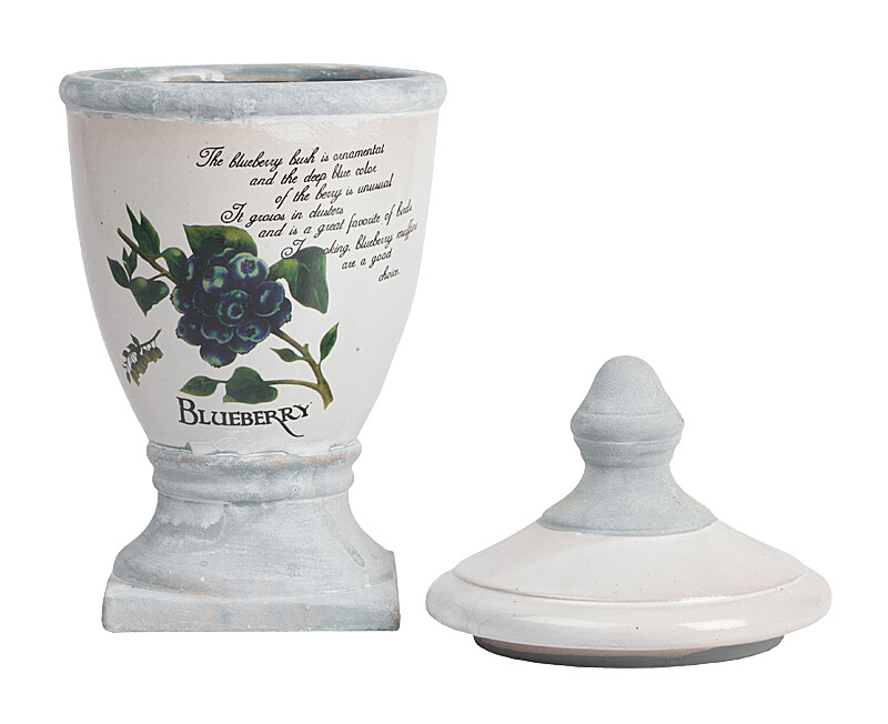 Ваза декоративная белая с крышкой Solle - изображение 2