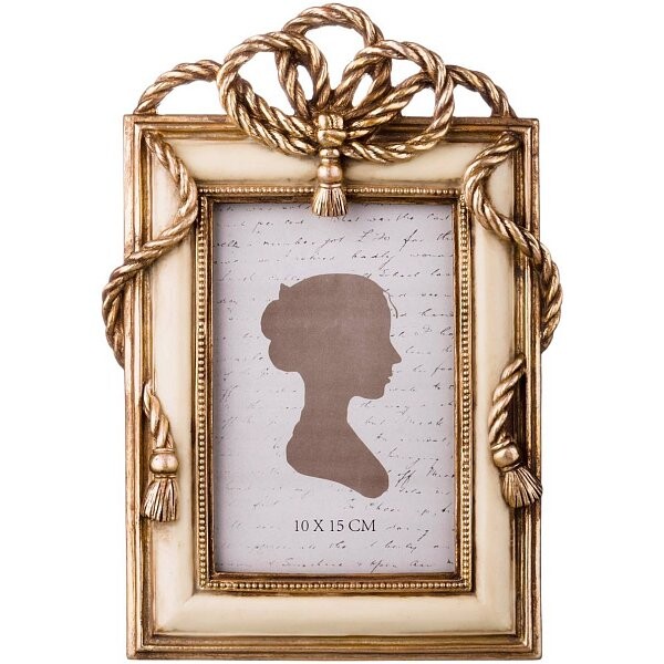 Фоторамка из полистоуна 26х17 см бежевая, золото 251-161 - изображение 1