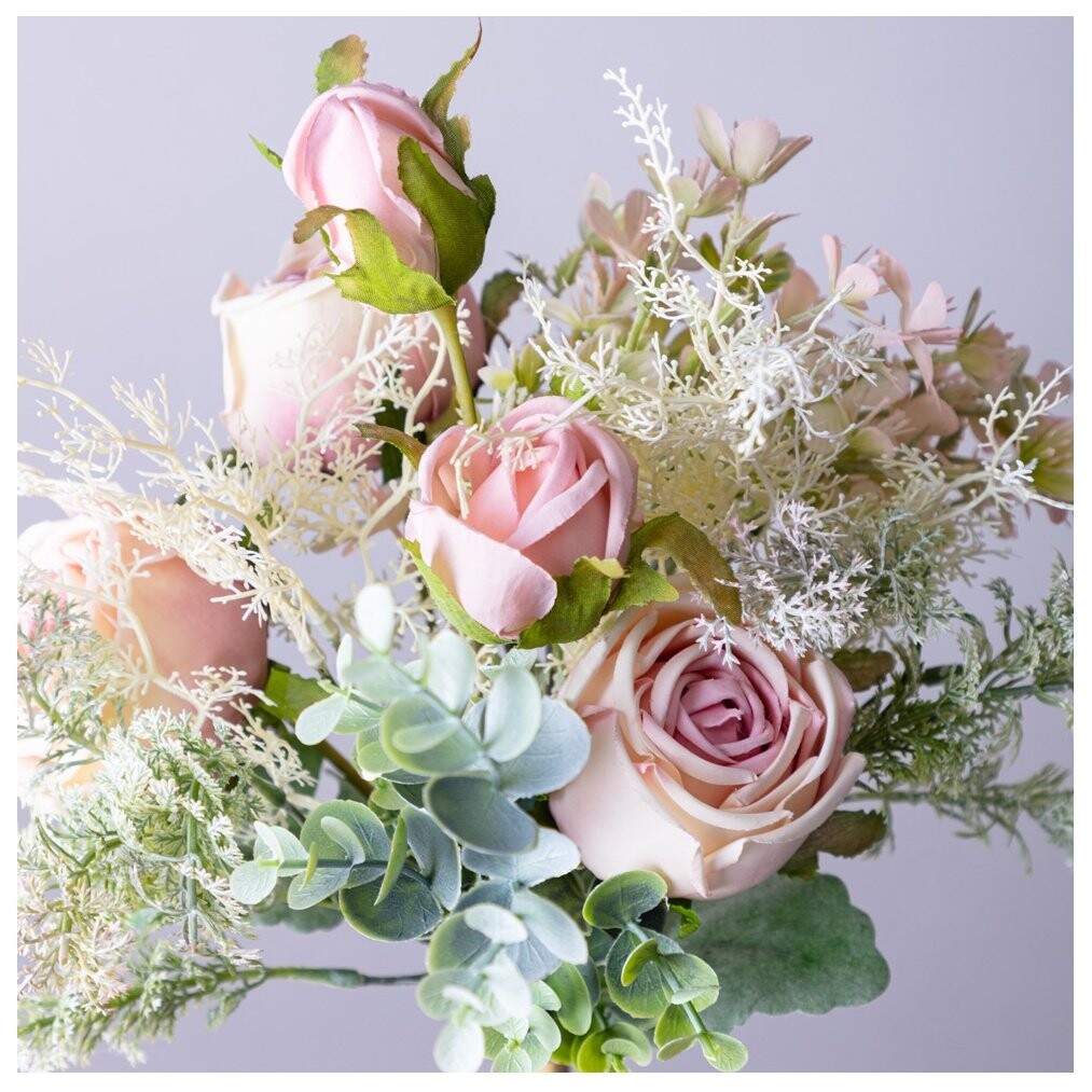 Букет из искусственных цветов 48 см белый 287-222 - изображение 2