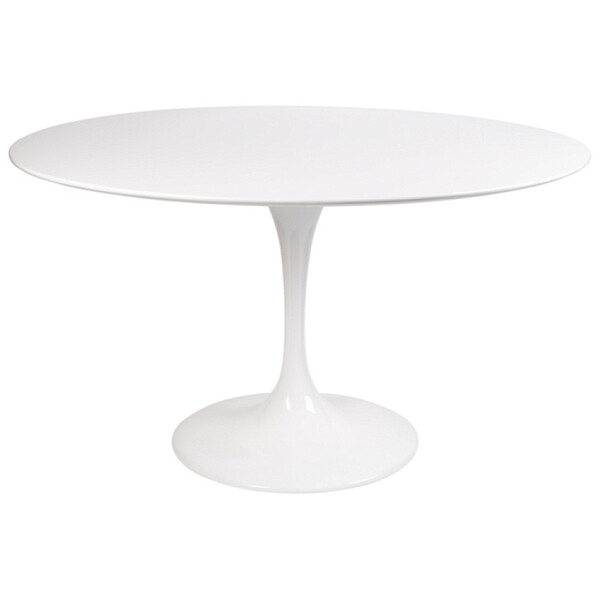 Обеденный стол круглый белый глянцевый 120 см Eero Saarinen Style Tulip Table - изображение 1