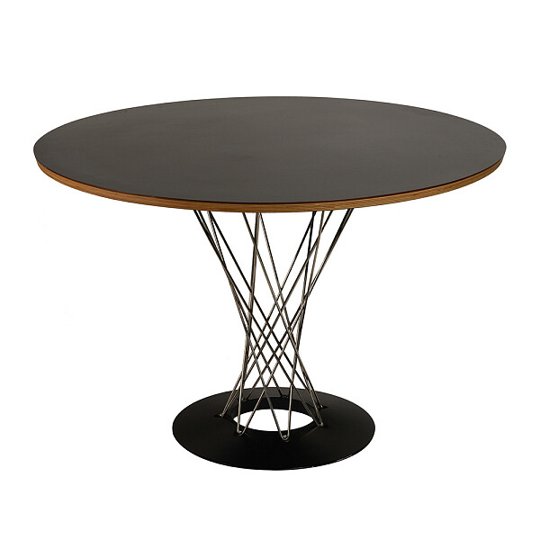 Обеденный стол круглый черный с металлической ножкой Isamu Noguchi Style Cyclone Table - изображение 1