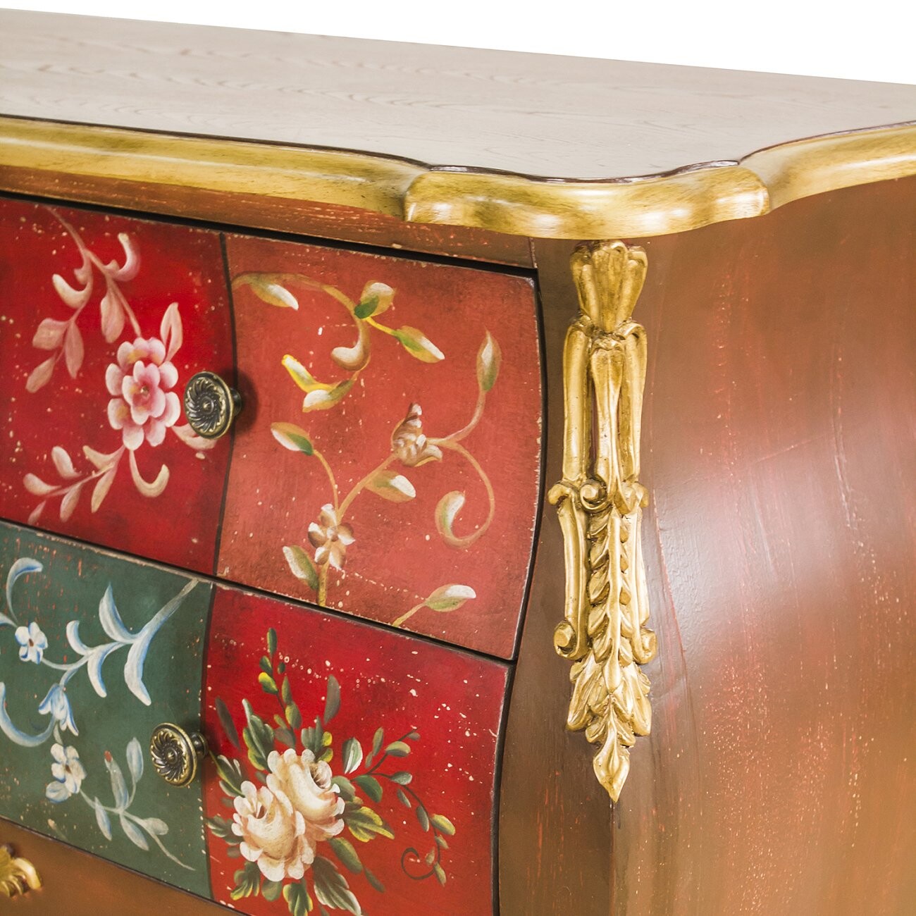 Комод деревянный с 2 ящиками и разноцветными фасадами "Весенний" - изображение 4