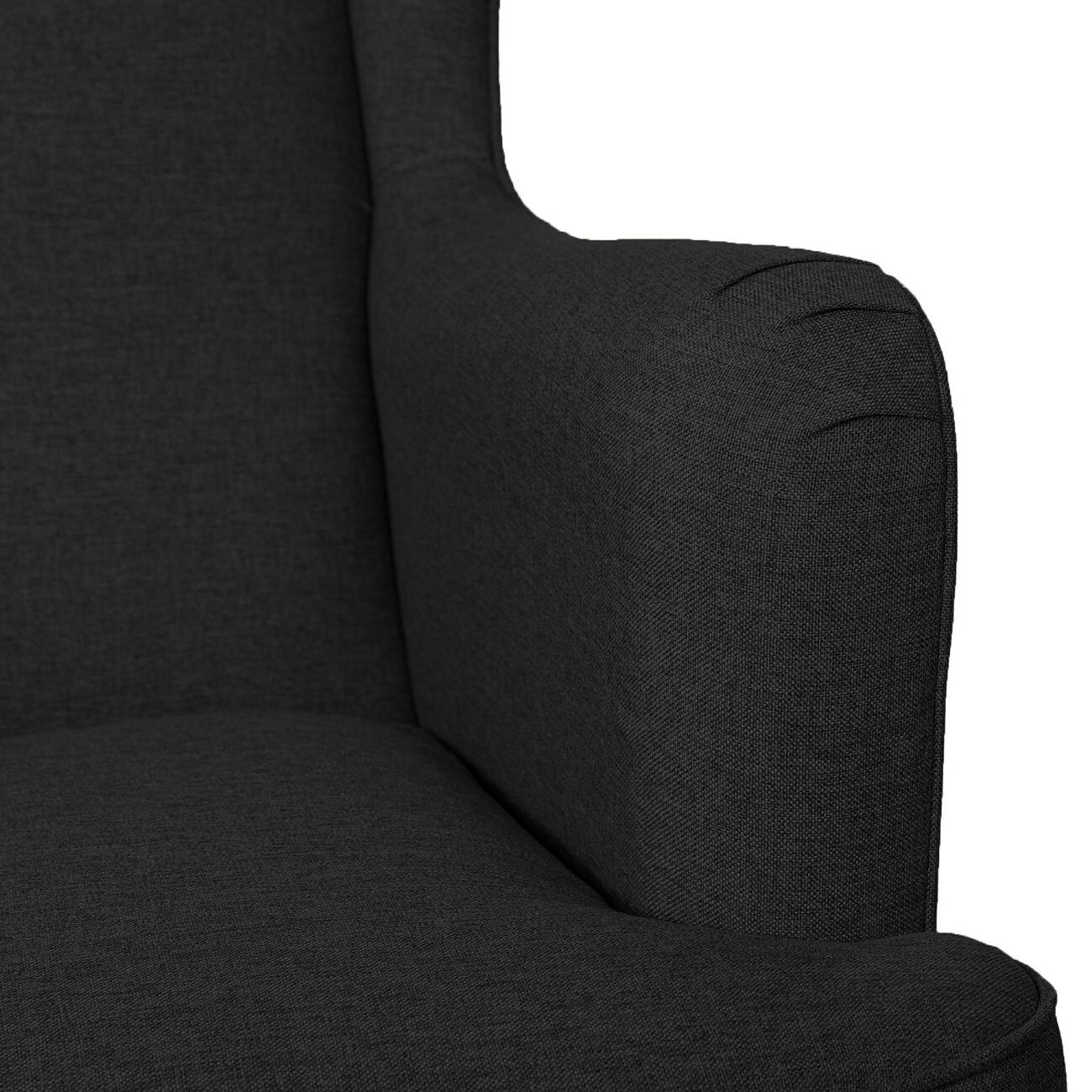 Кресло черное с ушами высокое Agatha Christie - изображение 5