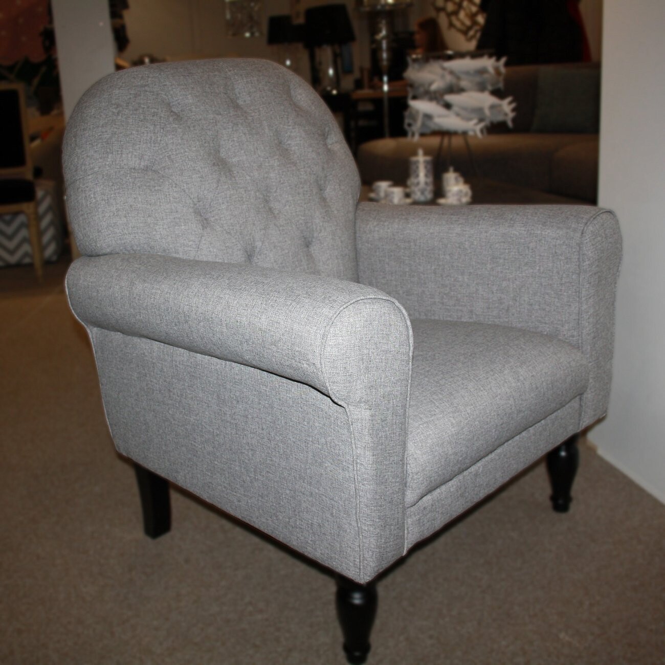 Кресло с мягкими подлокотниками серое Walter Scott - изображение 2