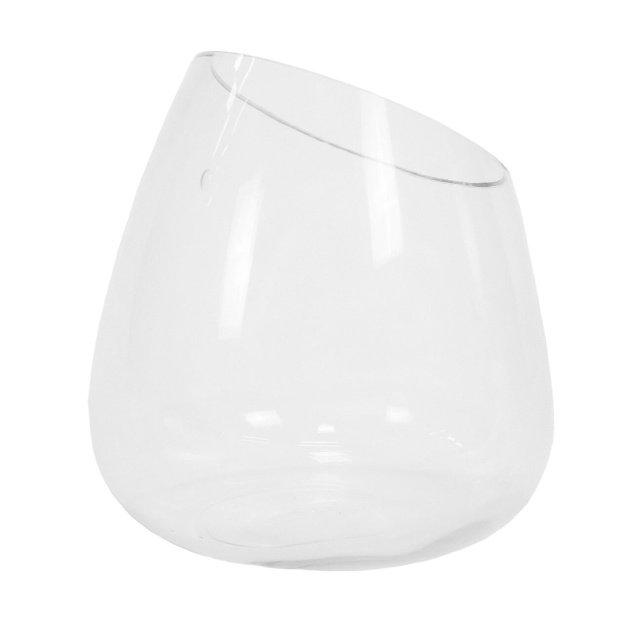 Ваза стеклянная прозрачная большая 20 см - изображение 2