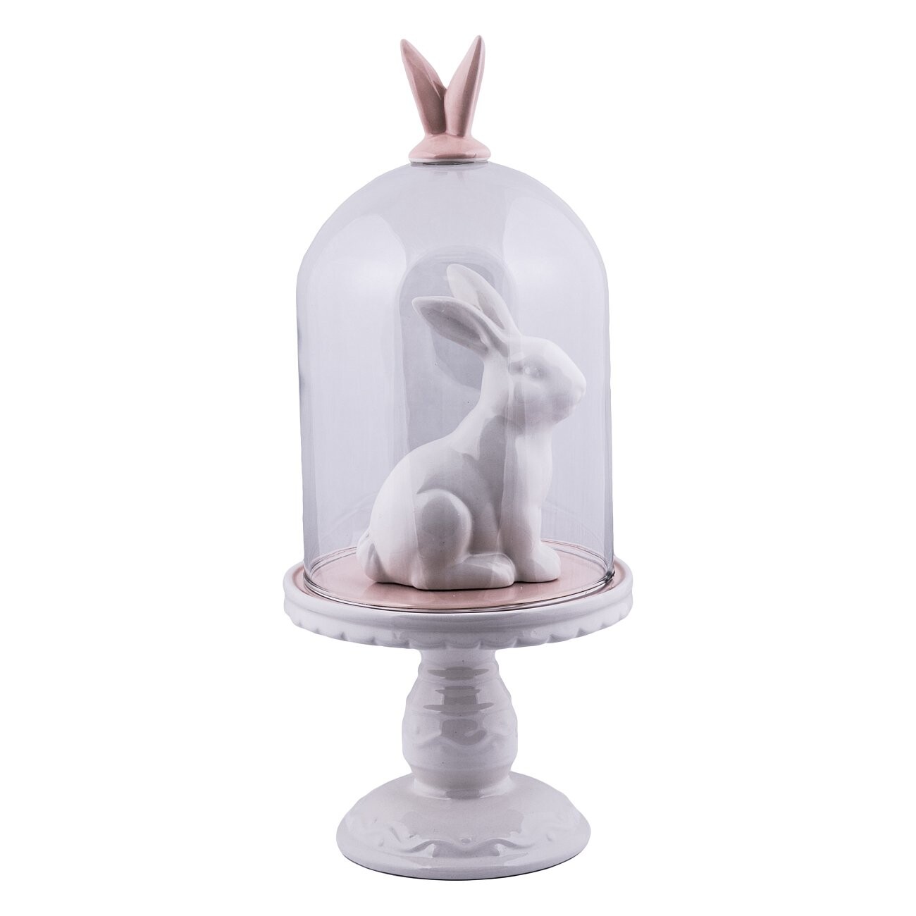 Купол декоративный с кроликом Большой Розовый - изображение 3