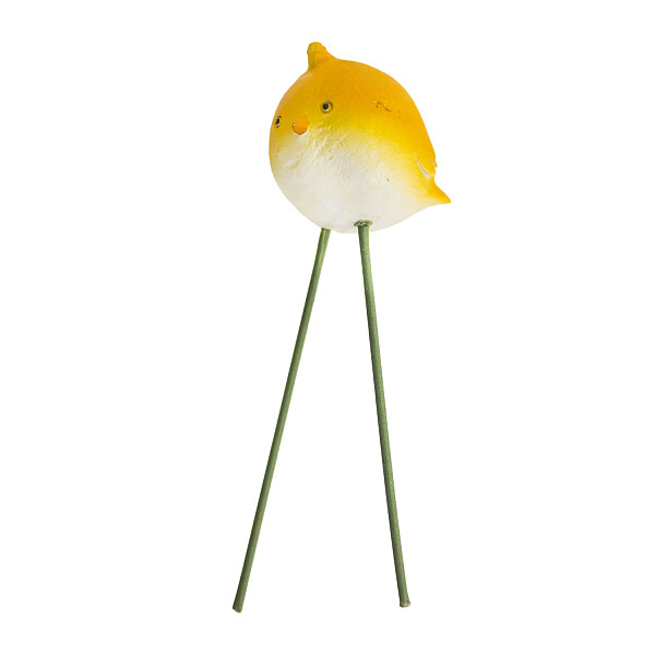 Декор для цветочного горшка "Птенчик Желтый" - изображение 1