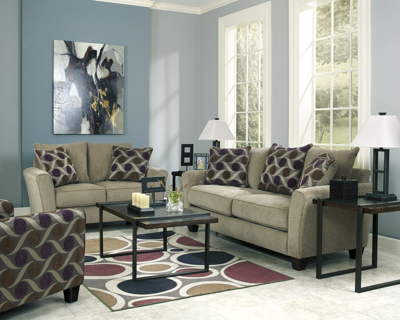 Диван двухместный прямой серый Costy - изображение 2