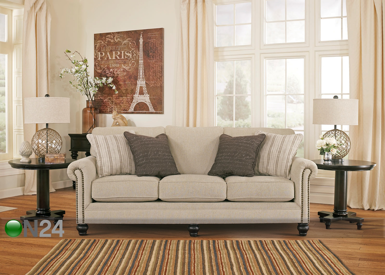 Диван Tobi трехместный прямой бежевый - изображение 2