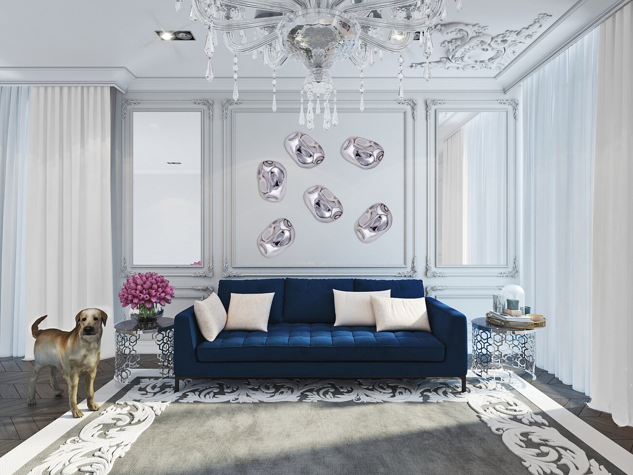 Декоративная капля Magic water 1 Серебро - изображение 3