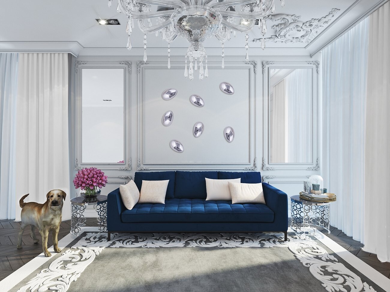 Декоративная капля Magic water 3 Серебро - изображение 3