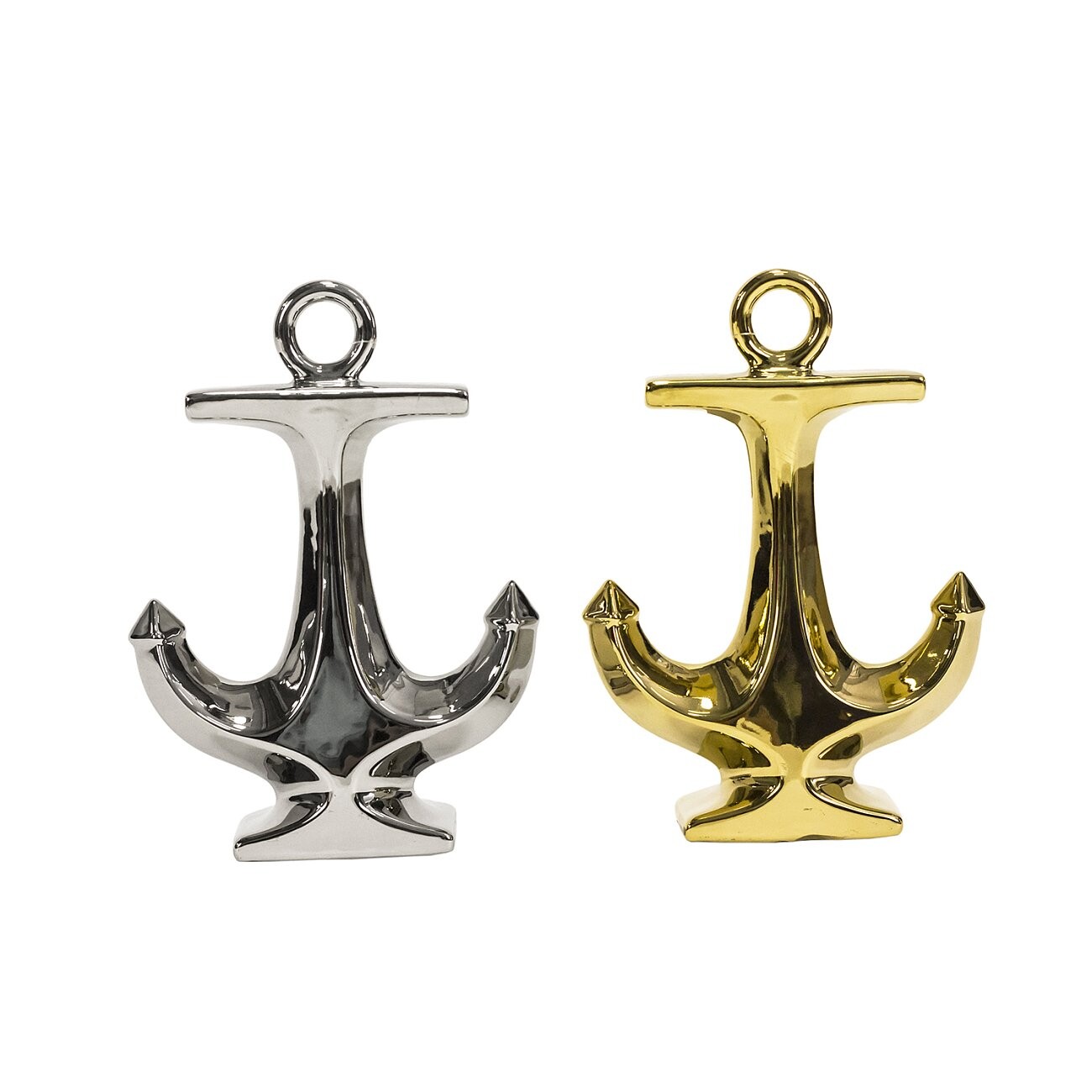 Набор из 2 декоратинвых якорей Silver and Gold - изображение 2