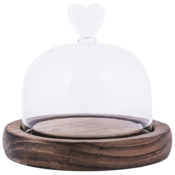 Сервировочный поднос с куполом "Сердце" Маленький - изображение 1