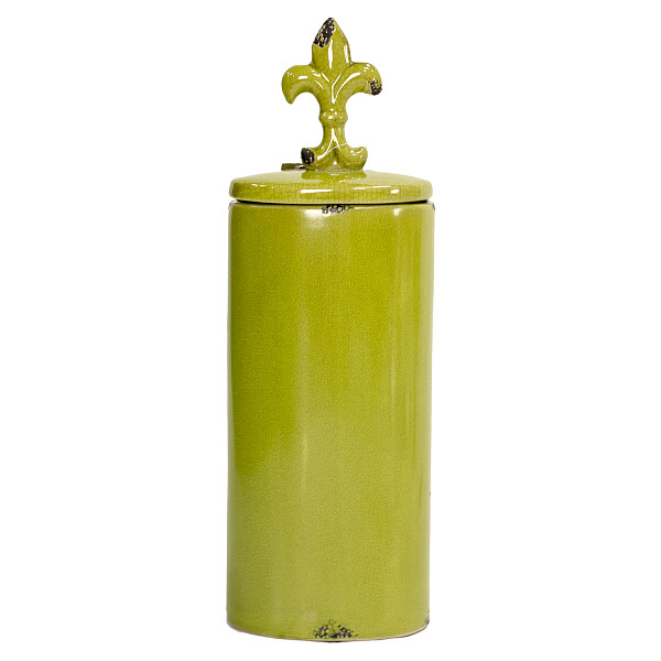 Декоративная ваза с крышкой Cannister для хранения продуктов Зелёная - изображение 1