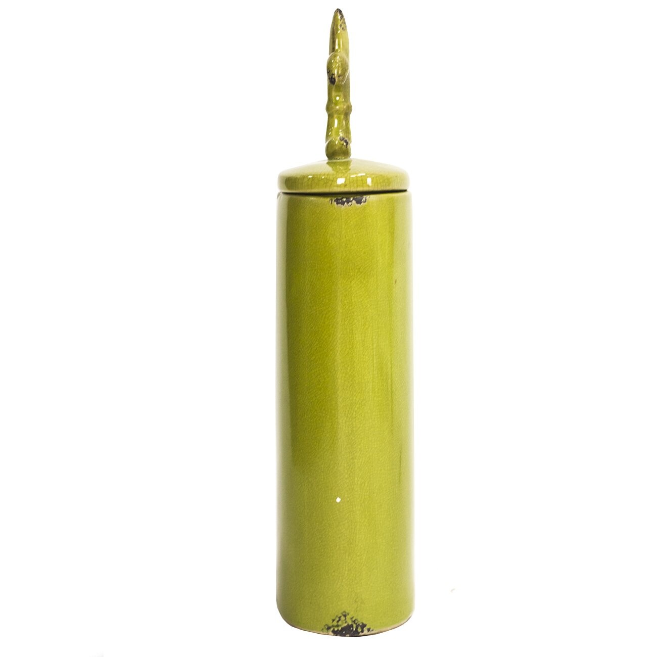 Декоративная ваза с крышкой Cannister для хранения продуктов Зелёная - изображение 3