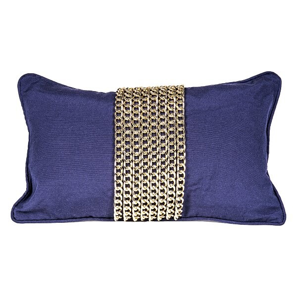 Декоративная подушка Disco с цепочками синяя - изображение 1
