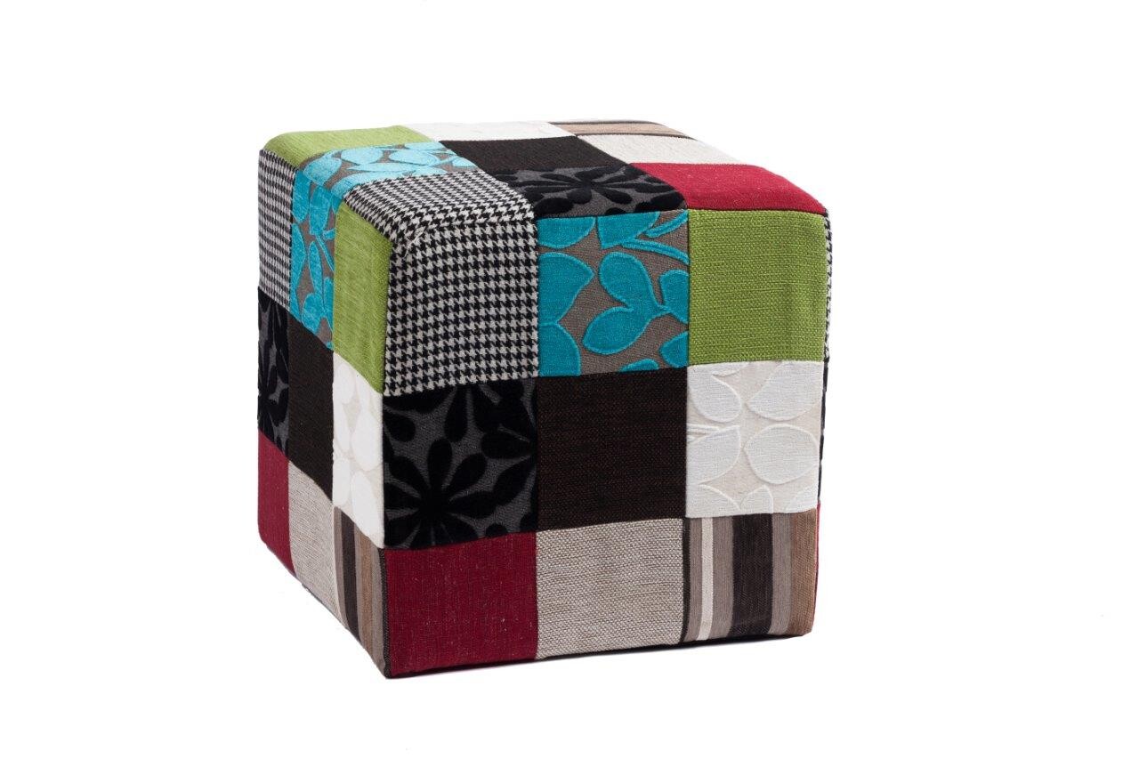 Пуфик квадратный разноцветный хлопковый 40 см Corsica - изображение 2