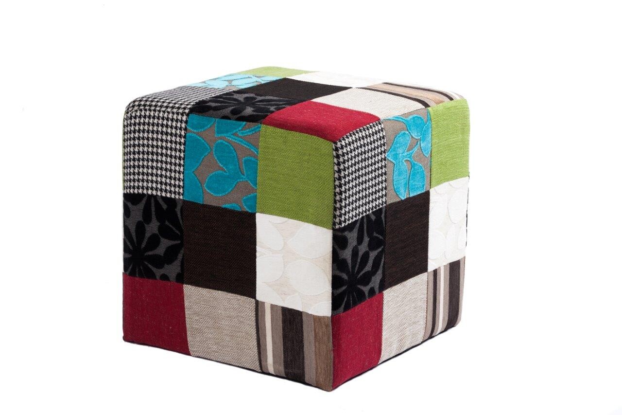 Пуфик квадратный разноцветный хлопковый 40 см Corsica - изображение 3