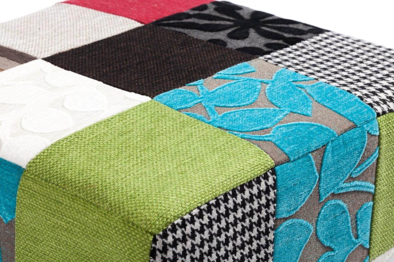 Пуфик квадратный разноцветный хлопковый 40 см Corsica - изображение 4