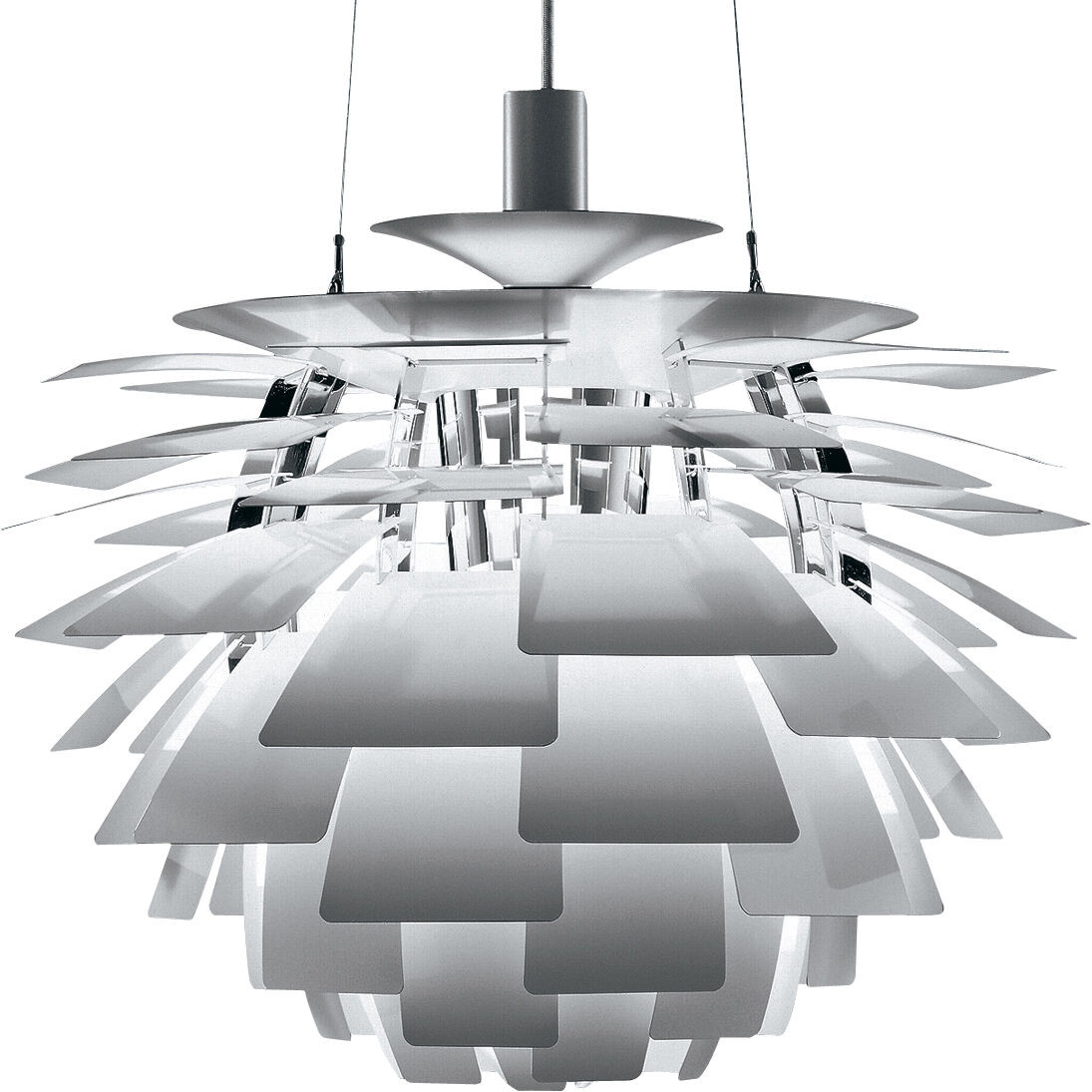 Подвесной светильник круглый "Артишок" хром - изображение 4