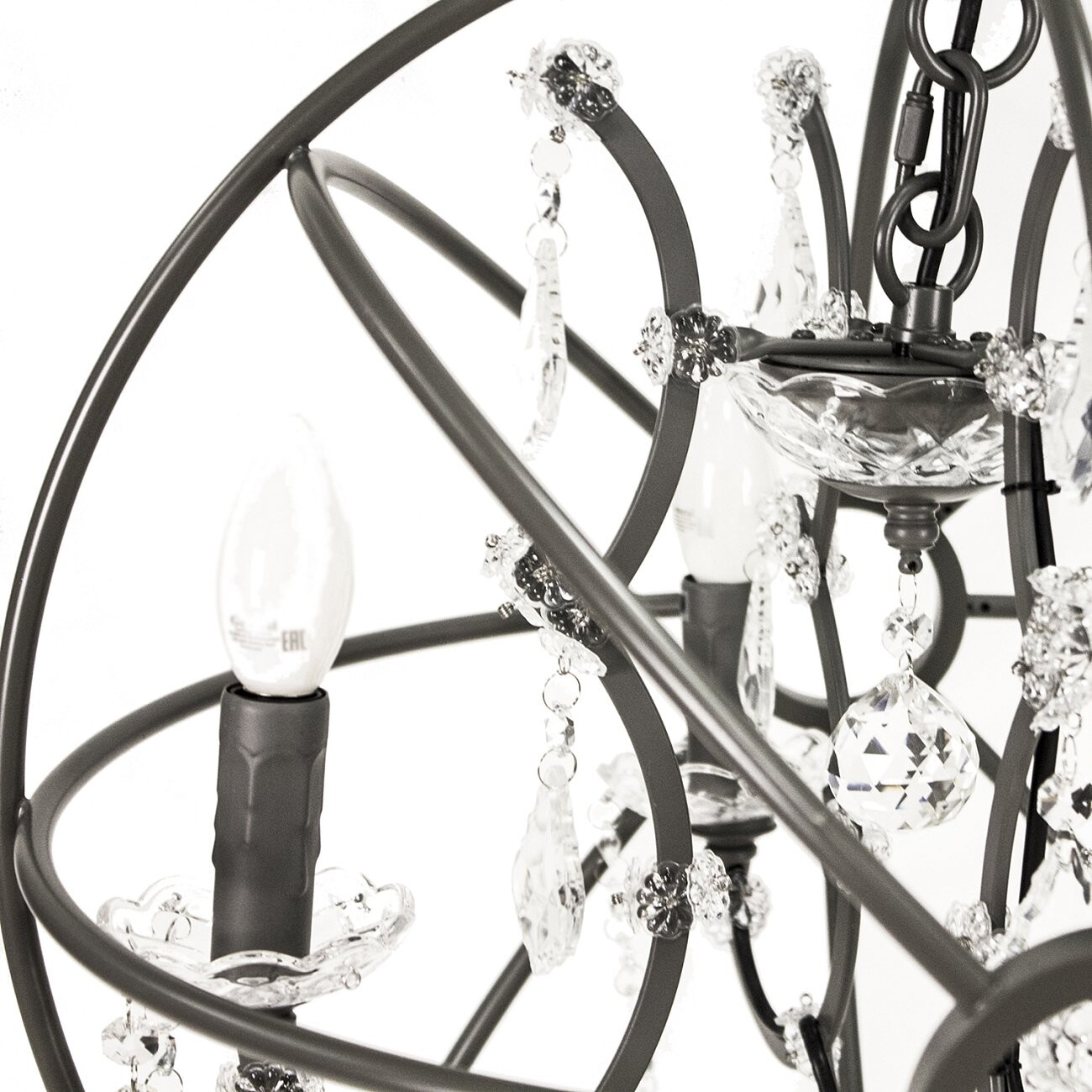 Люстра Foucault's Orb Crystal (47*47*64) коричневая - изображение 4