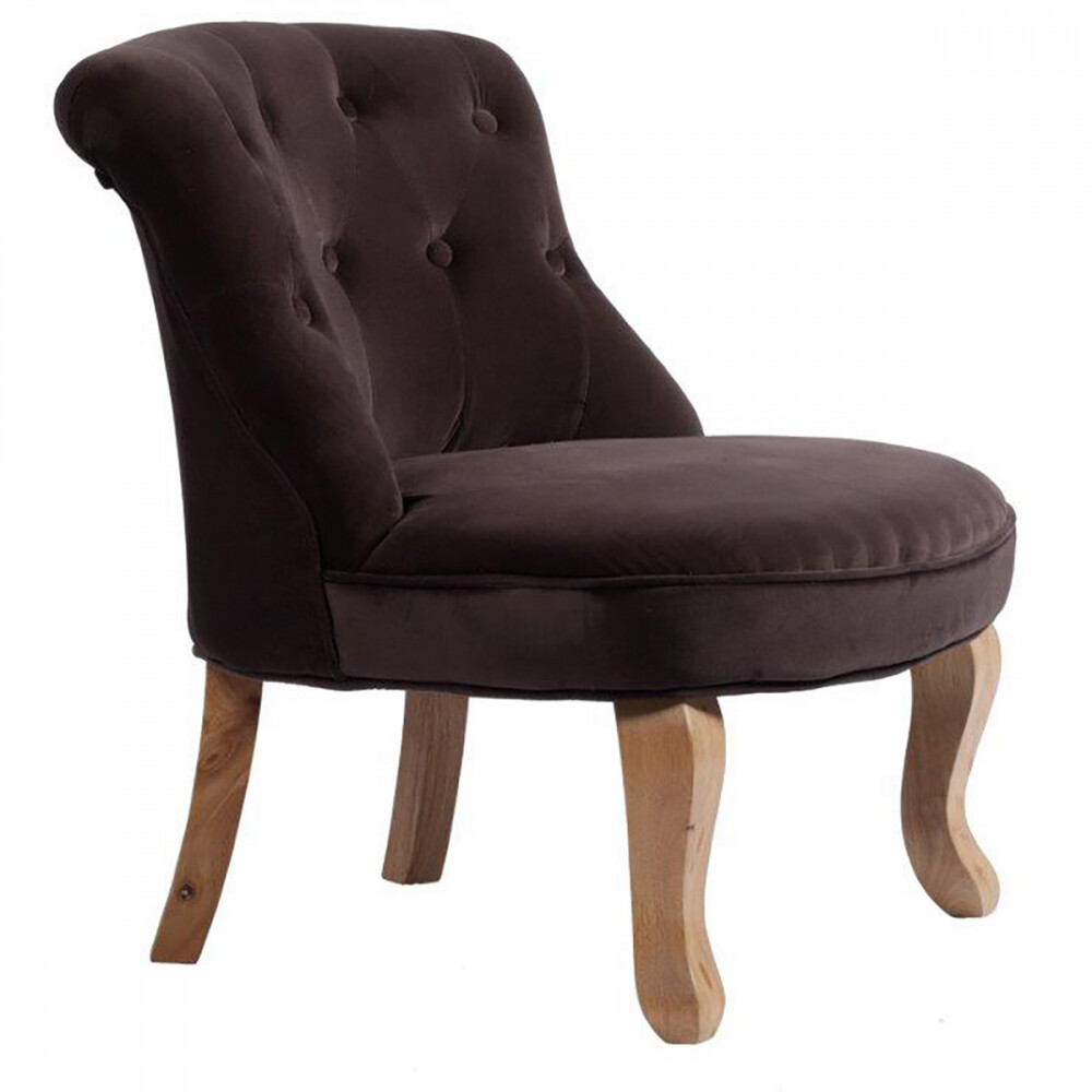 Кресло коричневое с гнутыми ножками Robelli