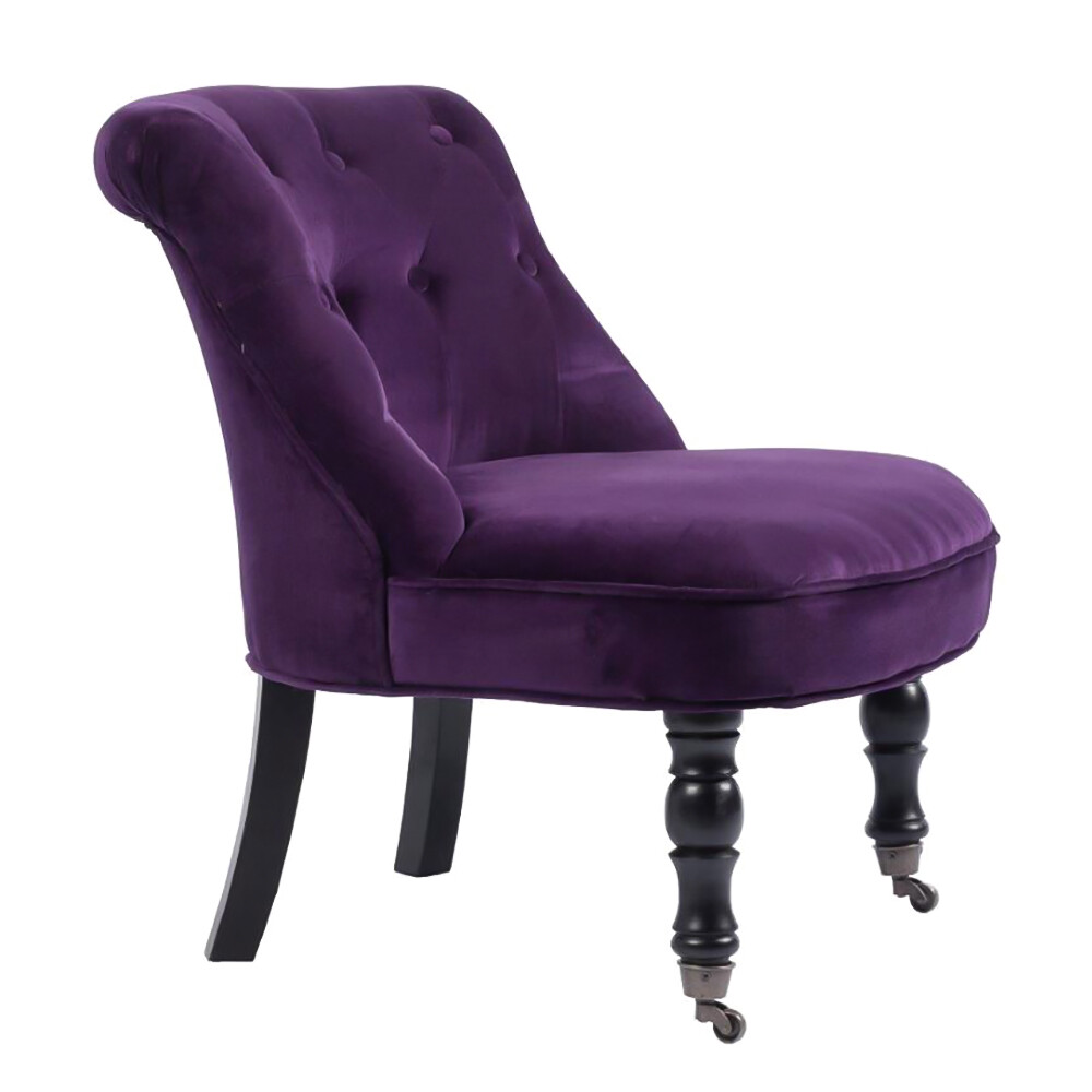 Кресло мягкое фиолетовое с фигурными ножками Ribbone - изображение 3