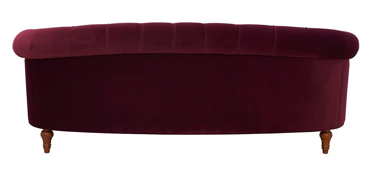 Диван La Rosa трехместный прямой бордовый - изображение 5