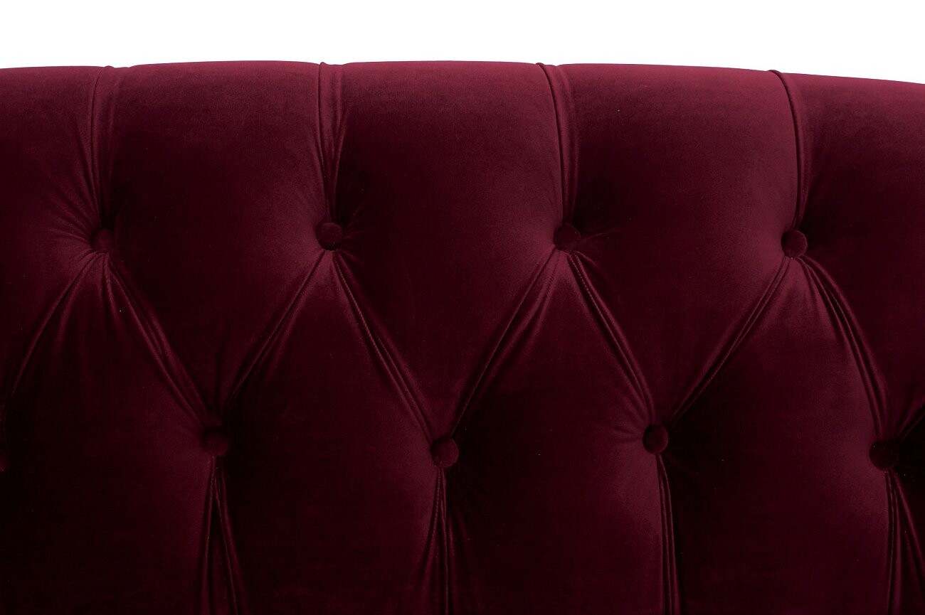 Диван La Rosa трехместный прямой бордовый - изображение 7