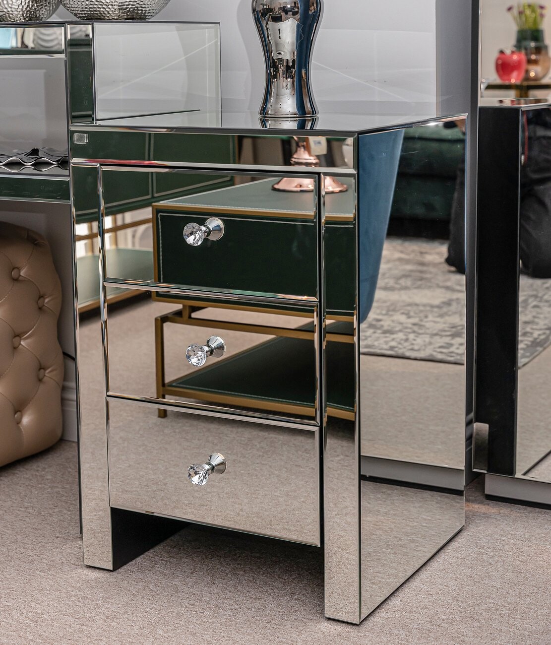 Тумбочка прикроватная зеркальная Branche - изображение 3