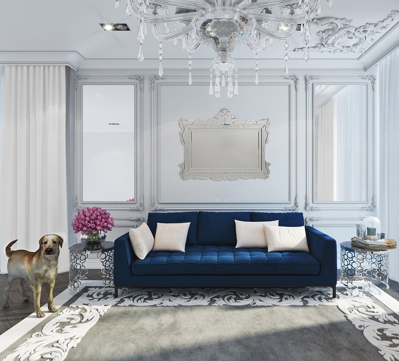 Зеркало настенное венецианское в зеркальной раме Pandora - изображение 3