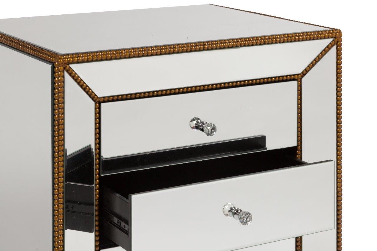 Прикроватная тумбочка дизайнерская зеркальная Komplezo - изображение 3