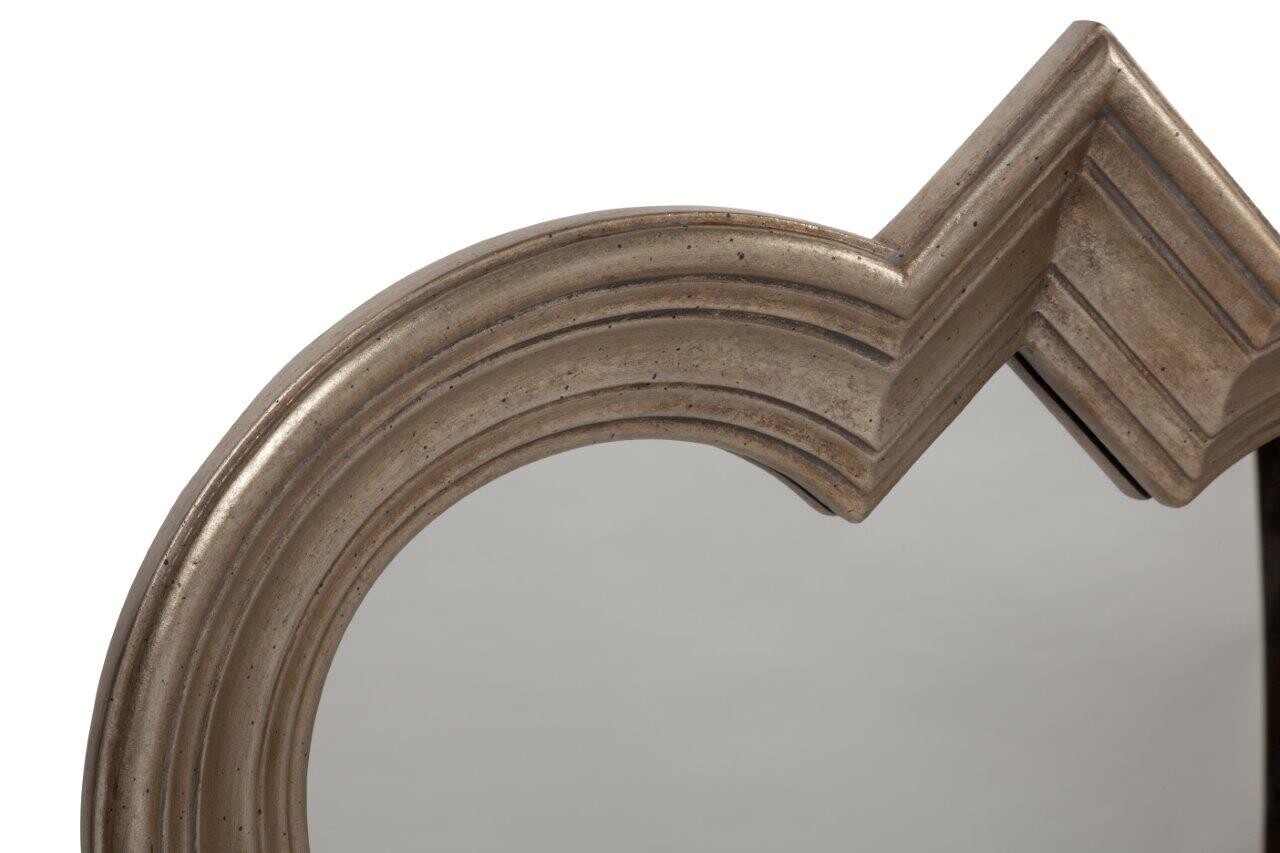 Зеркало настенное в фигурной раме коричневое Goldie - изображение 2