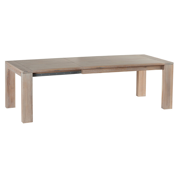 Обеденный стол раздвижной деревянный 180-258 см отбеленный дуб Manufactura