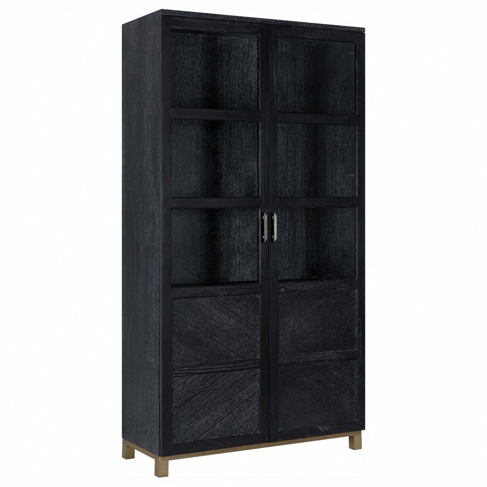 Книжный шкаф черный V11 HP12