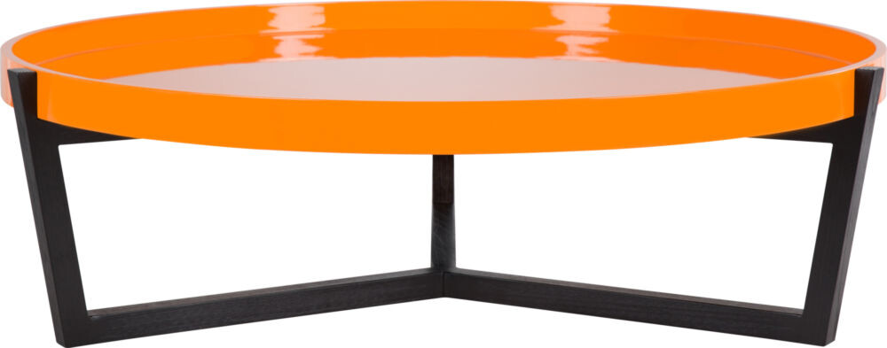 Оранжевый столик. Оранжевый журнальный стол. Круглый оранжевый с черным стол. Стол оранжевый черный.
