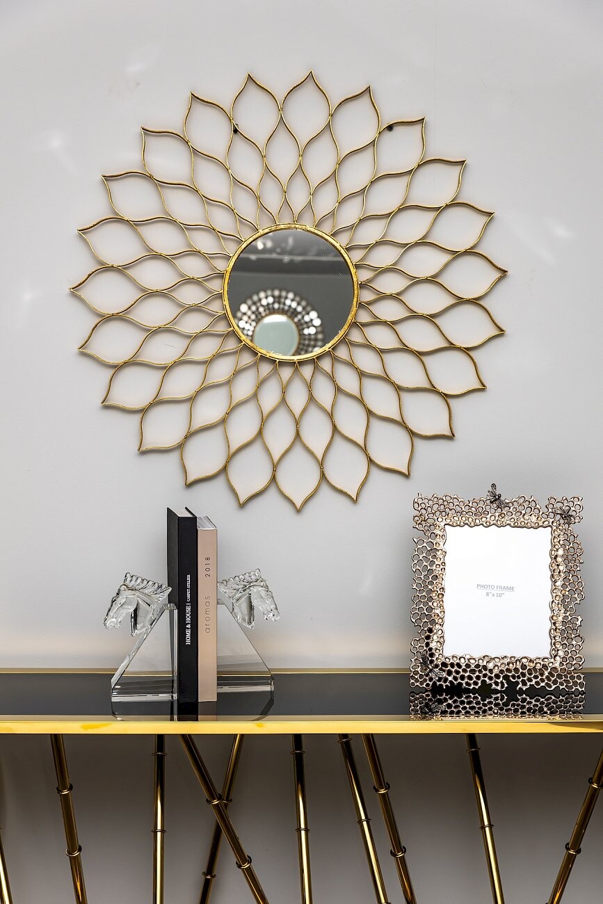 Зеркало-солнце золотое диаметр 80 см Frei - изображение 6