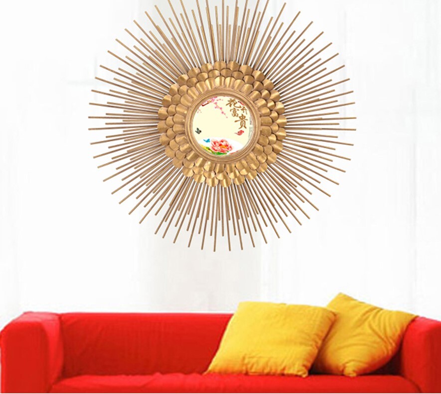 Зеркало-солнце золотое диаметр 61 см Pijy - изображение 6