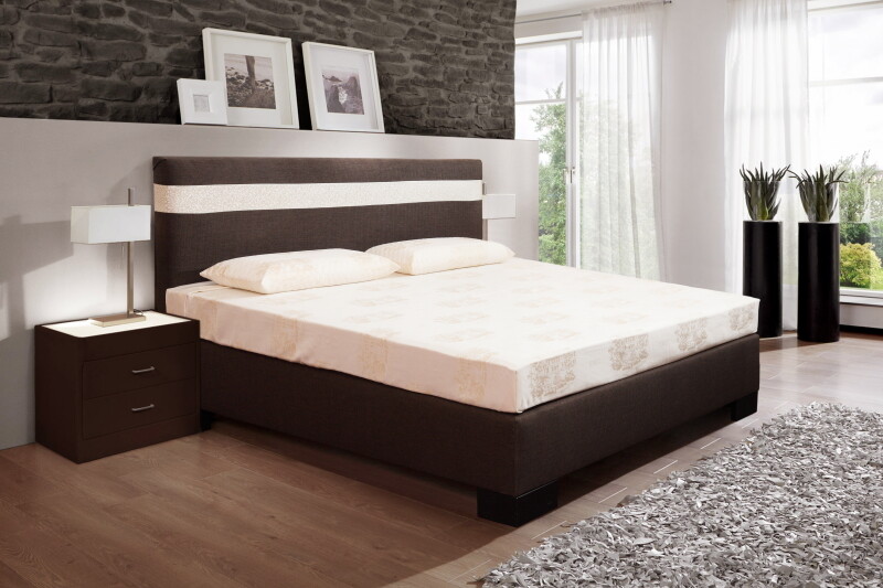 Кровать полутораспальная 140х200 см коричневая London