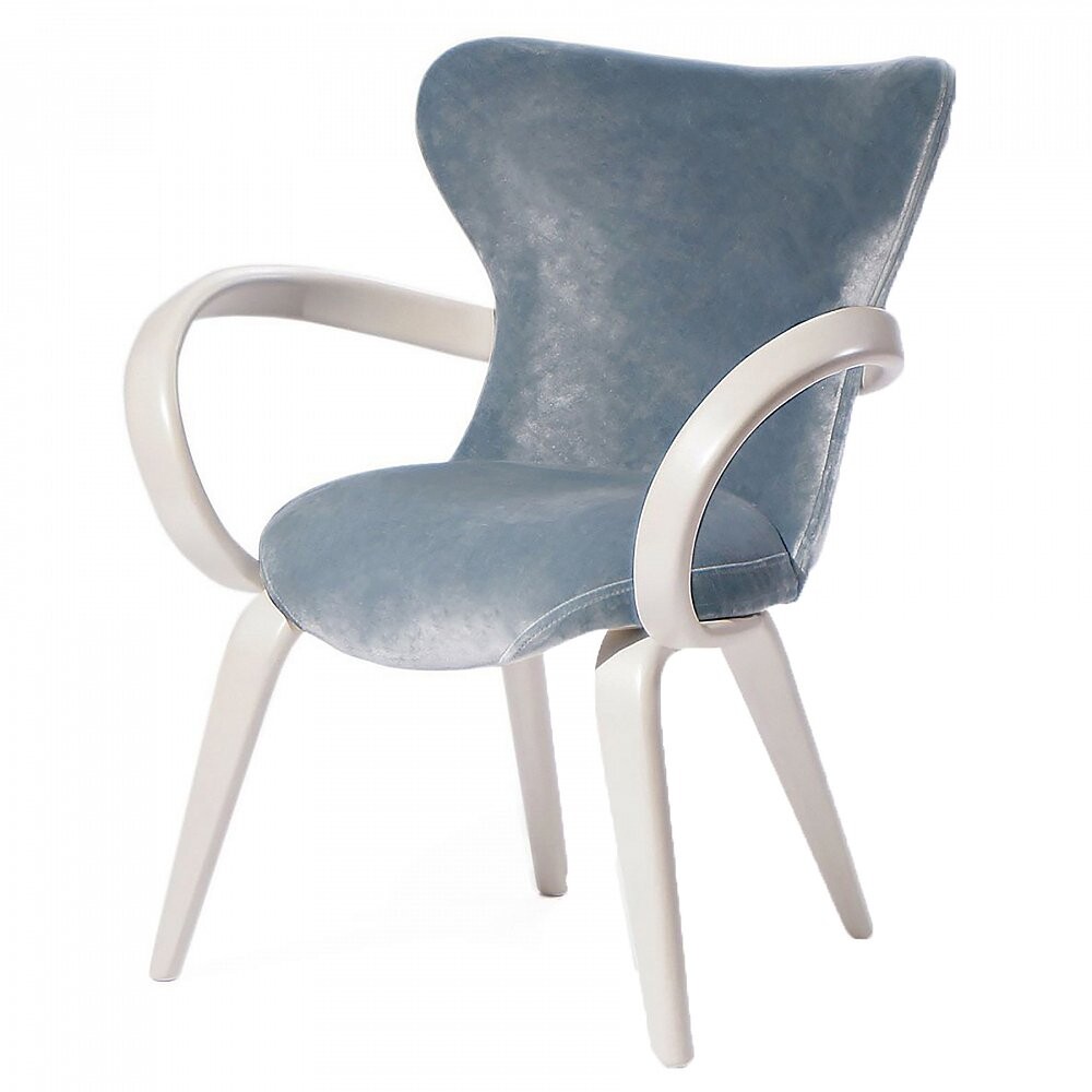 Кресло "Apriori S" голубой, Белый