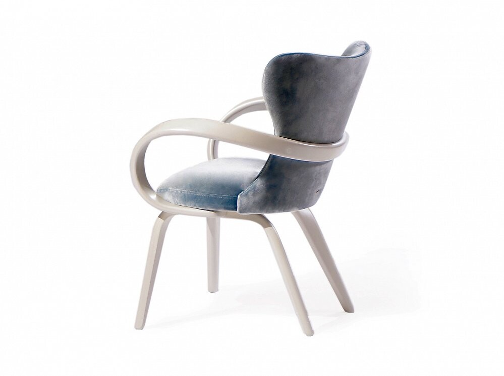 Кресло "Apriori S" голубой, Белый