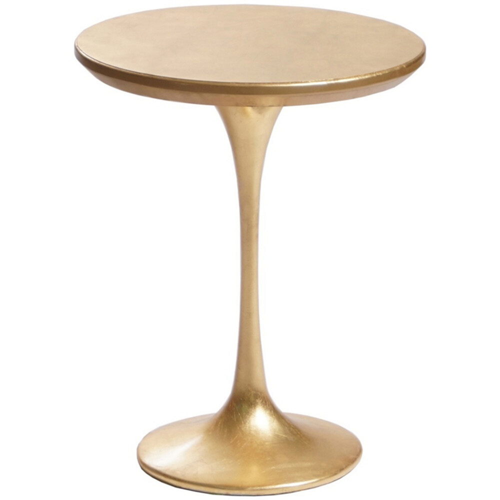 Приставной столик круглый сусальное золото 42 см Apriori T
