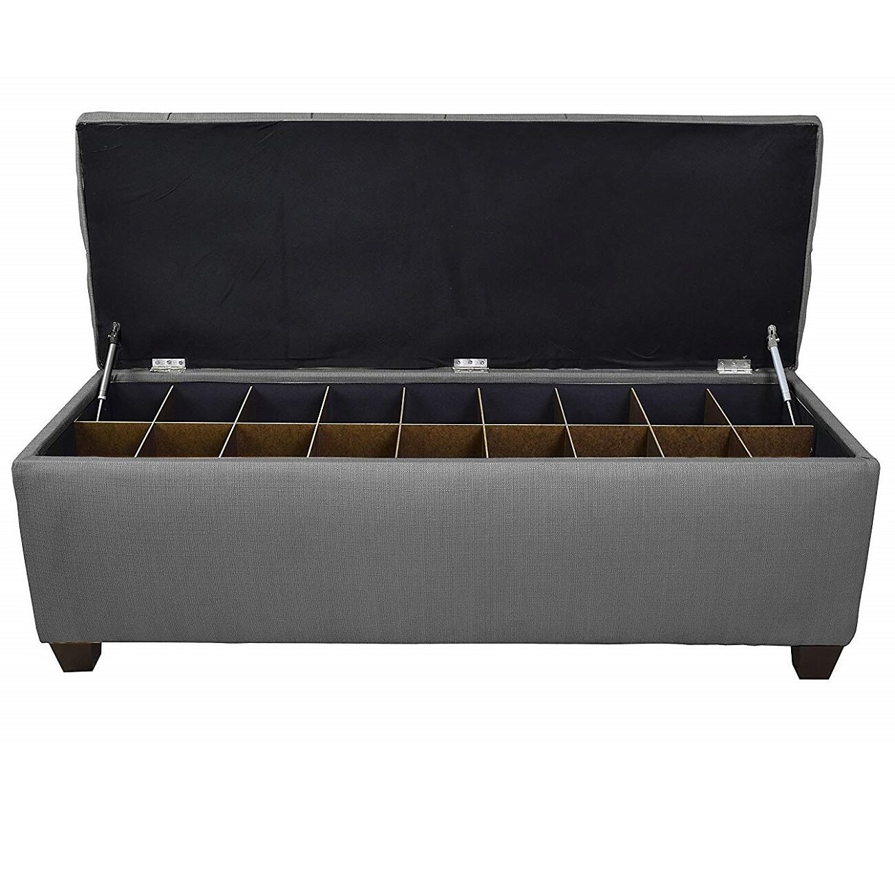 Банкетка с ящиком серая Linon - изображение 2