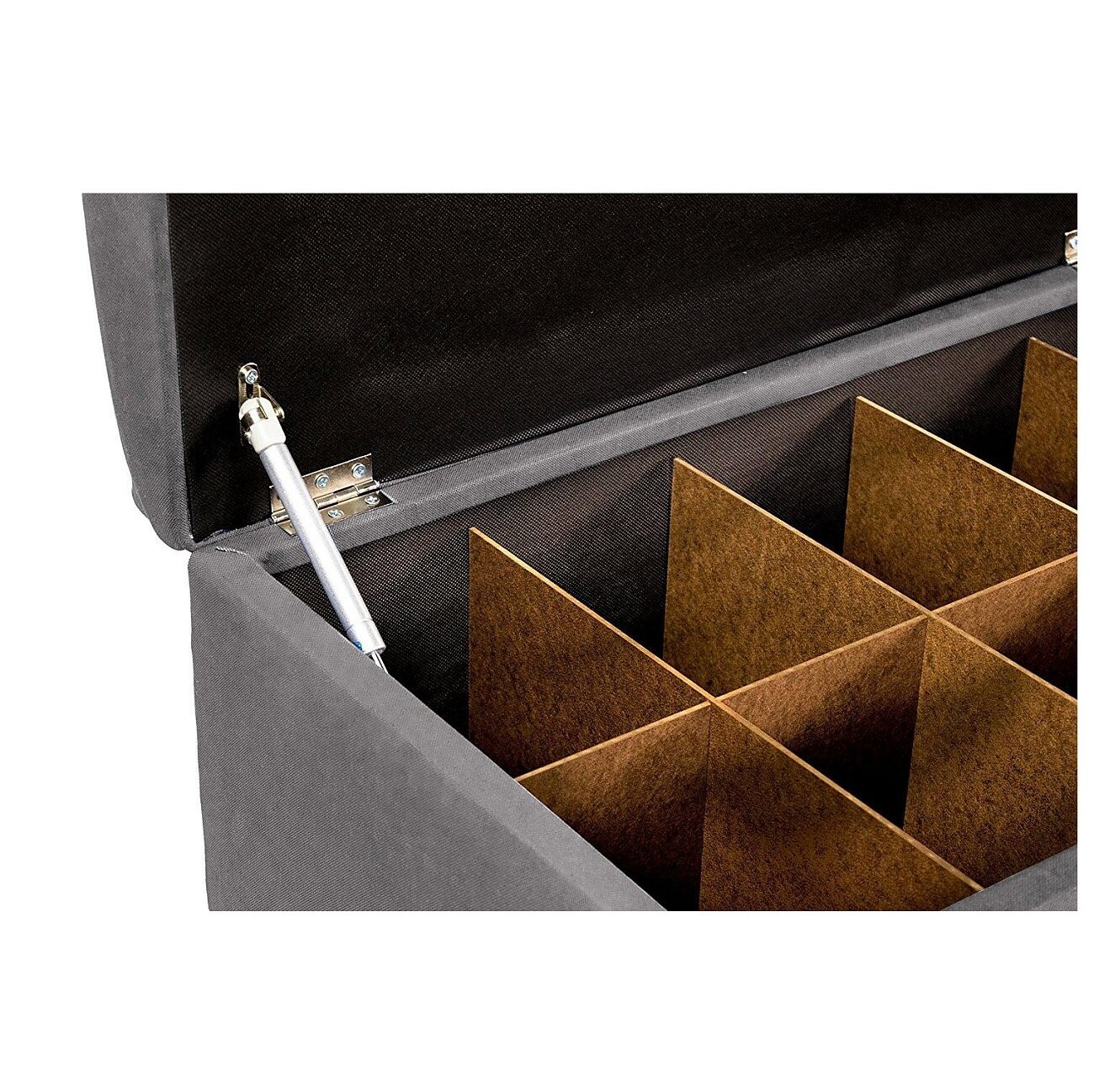 Банкетка с ящиком серая Linon - изображение 6