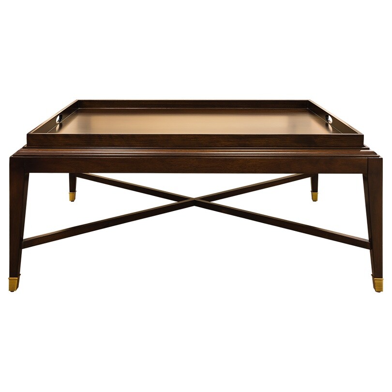 Журнальный столик прямоугольный с подносом коричневый 110 см Mestre