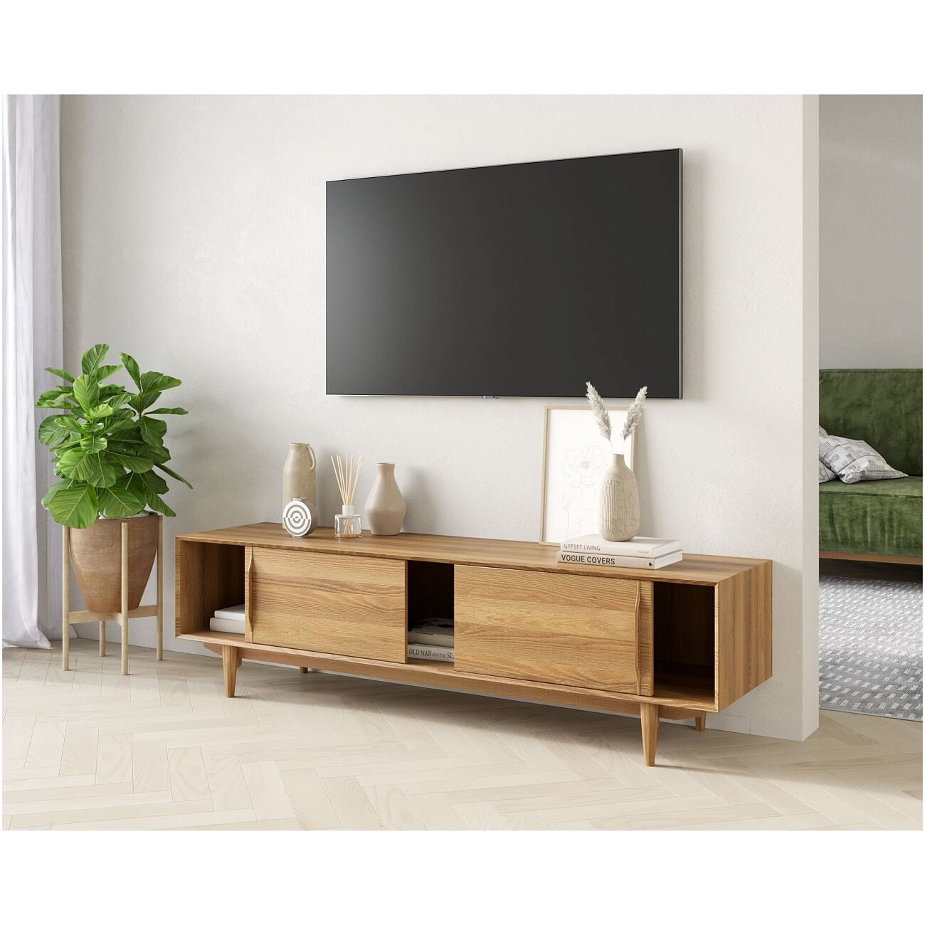 Деревянная мебель под телевизор