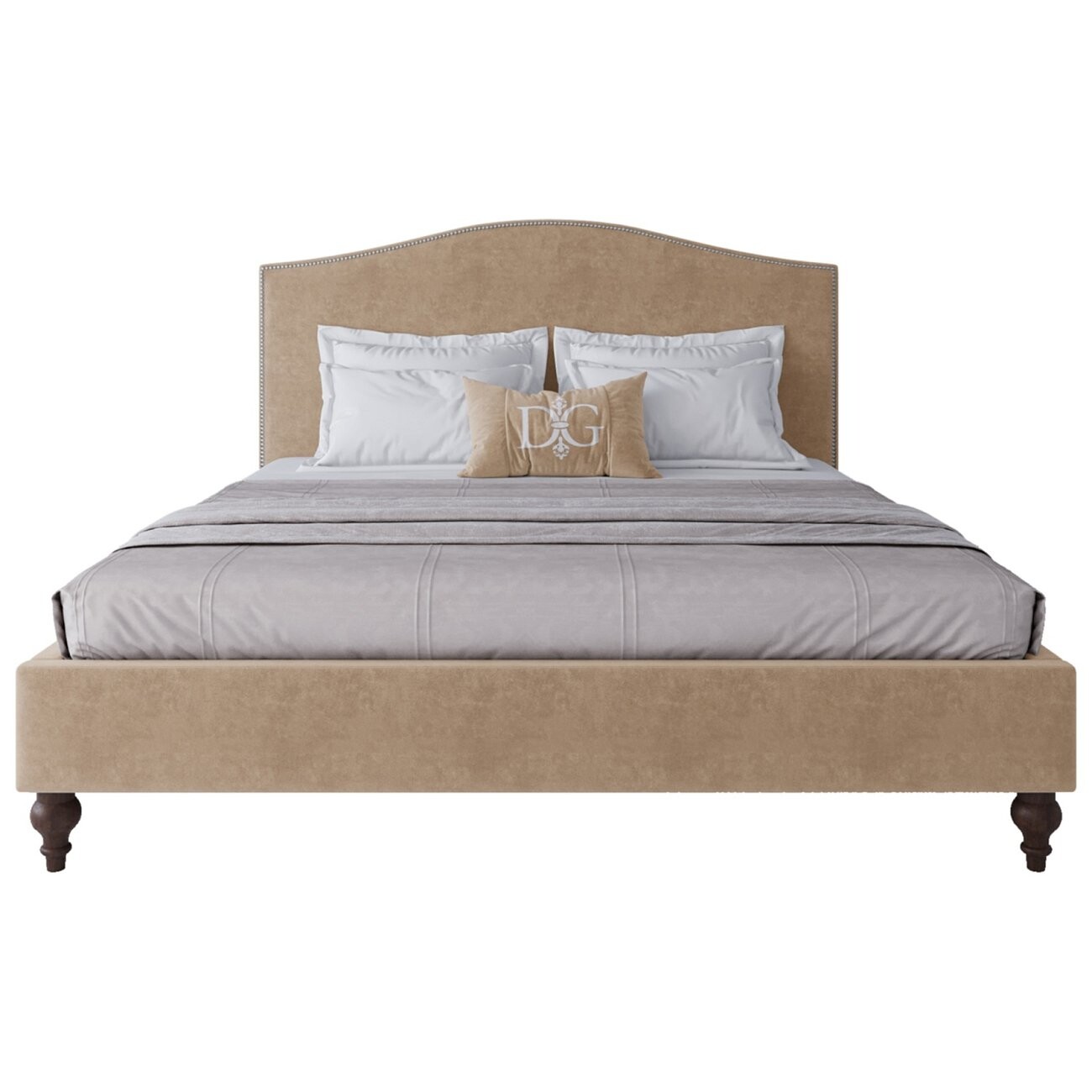 Кровать Fleurie двуспальная 160х200 бежевая - изображение 2